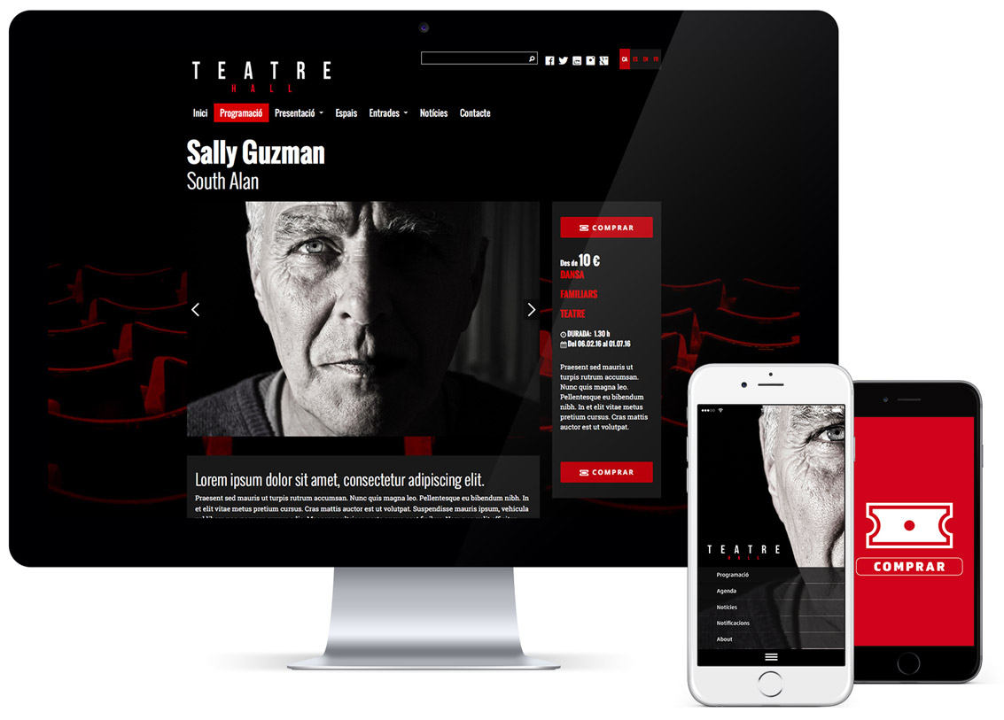 Web, app y entradas para tu teatro